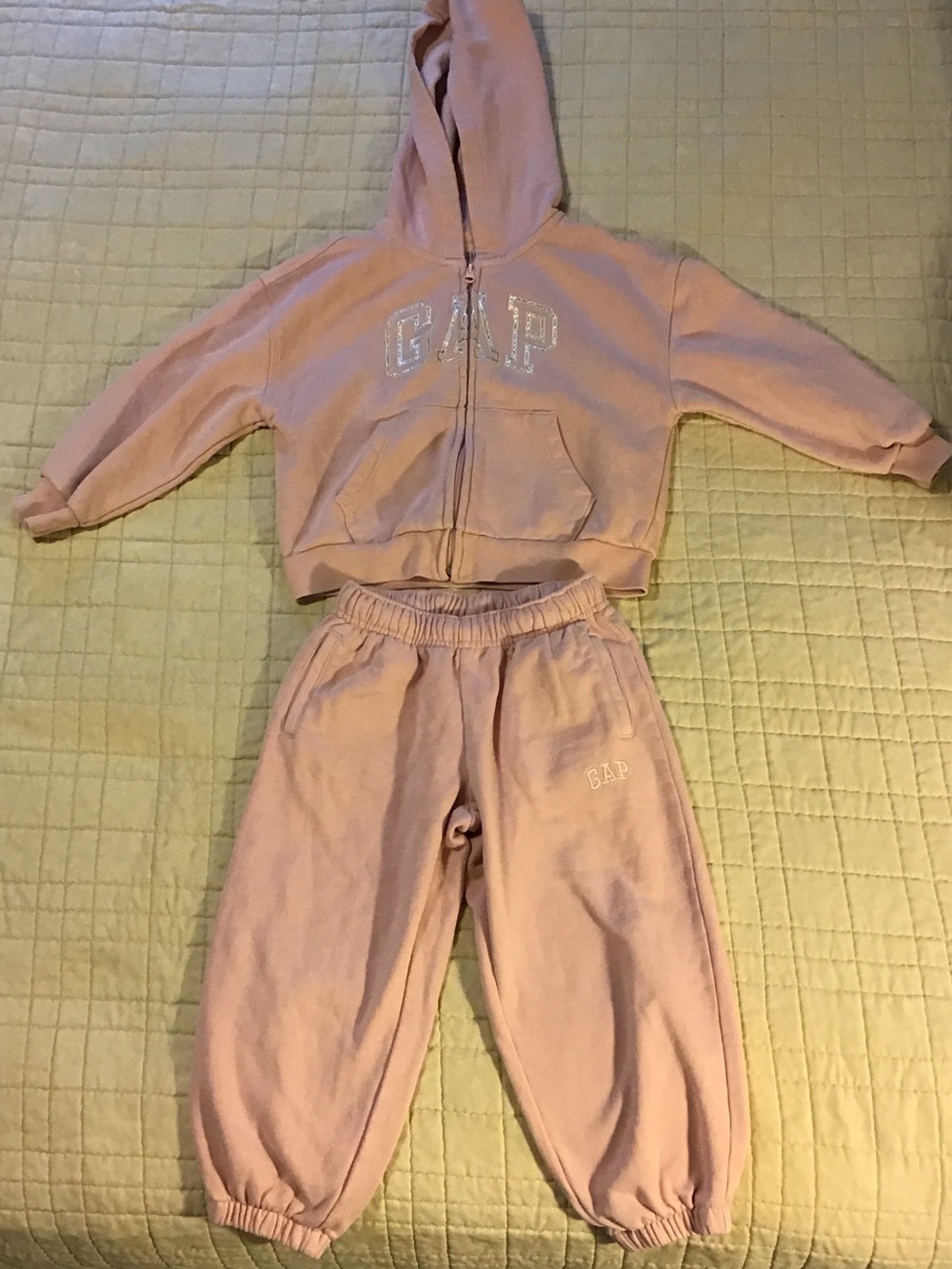 GAP Kids Pale Pink Hooded Zip Sweatshirt & Joggers Set